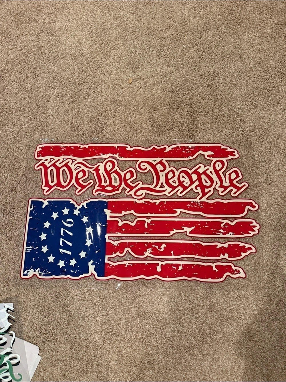 American Flag Wall Decor Sign